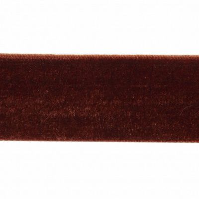 Лента бархатная нейлон, шир.25 мм, (упак. 45,7м), цв.120-шоколад - купить в Ижевске. Цена: 981.09 руб.
