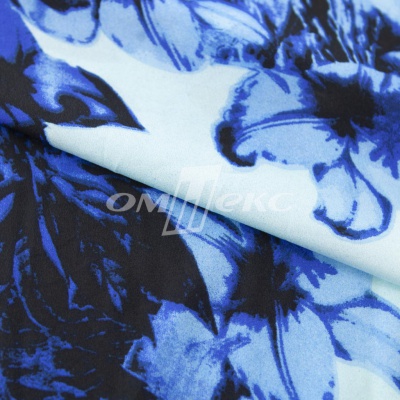 Плательная ткань "Фламенко" 19.1, 80 гр/м2, шир.150 см, принт растительный - купить в Ижевске. Цена 241.49 руб.