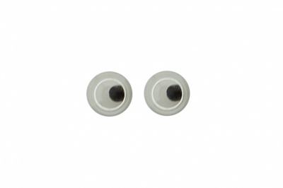 Глазки для игрушек, круглые, с бегающими зрачками, 6 мм/упак.100+/-5 шт, цв. -черно-белые - купить в Ижевске. Цена: 30.13 руб.