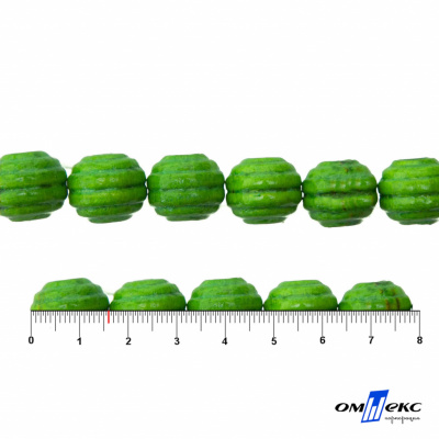0309-Бусины деревянные "ОмТекс", 16 мм, упак.50+/-3шт, цв.019-зеленый - купить в Ижевске. Цена: 62.22 руб.