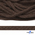 Шнур плетеный d-6 мм, 70% хлопок 30% полиэстер, уп.90+/-1 м, цв.1073-т.коричневый - купить в Ижевске. Цена: 594 руб.