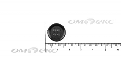 51400/15 мм (4 пр) черные пуговицы - купить в Ижевске. Цена: 0.67 руб.