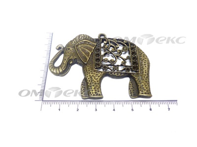 Декоративный элемент для творчества из металла "Слон"  - купить в Ижевске. Цена: 26.93 руб.