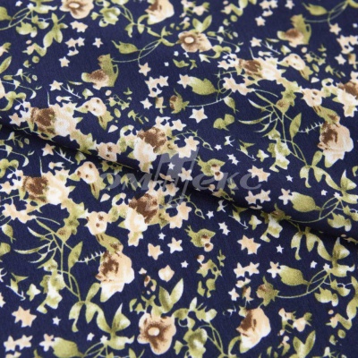 Плательная ткань "Фламенко" 1.1, 80 гр/м2, шир.150 см, принт растительный - купить в Ижевске. Цена 241.49 руб.