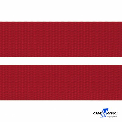 Красный- цв.171 -Текстильная лента-стропа 550 гр/м2 ,100% пэ шир.20 мм (боб.50+/-1 м) - купить в Ижевске. Цена: 318.85 руб.