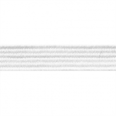 Резиновые нити с текстильным покрытием, шир. 6 мм (182 м/уп), цв.-белый - купить в Ижевске. Цена: 705.59 руб.