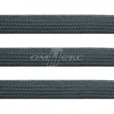 Шнур плетеный (плоский) d-12 мм, (уп.90+/-1м), 100% полиэстер, цв.272 - серый - купить в Ижевске. Цена: 8.62 руб.