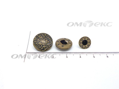 Кнопки металл 15 мм альфа антик с рис.№3  - купить в Ижевске. Цена: 2.90 руб.