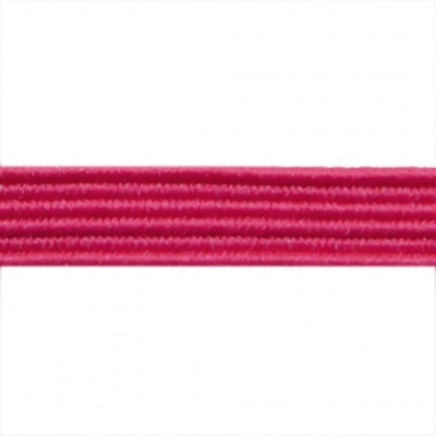 Резиновые нити с текстильным покрытием, шир. 6 мм ( упак.30 м/уп), цв.- 84-фуксия - купить в Ижевске. Цена: 155.22 руб.