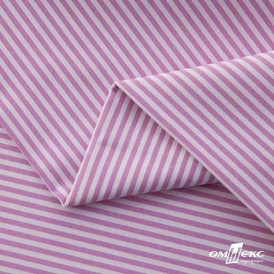 Ткань сорочечная Полоска Кенди, 115 г/м2, 58% пэ,42% хл, шир.150 см, цв.1-розовый, (арт.110) - купить в Ижевске. Цена 306.69 руб.