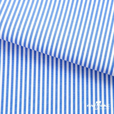 Ткань сорочечная Полоска Кенди, 115 г/м2, 58% пэ,42% хл, шир.150 см, цв.3-синий, (арт.110) - купить в Ижевске. Цена 306.69 руб.