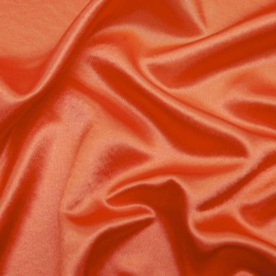Поли креп-сатин 18-1445, 120 гр/м2, шир.150см, цвет оранжевый - купить в Ижевске. Цена 155.57 руб.
