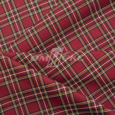 Ткань костюмная клетка 24379 2012, 230 гр/м2, шир.150см, цвет бордовый/бел/жел - купить в Ижевске. Цена 539.74 руб.