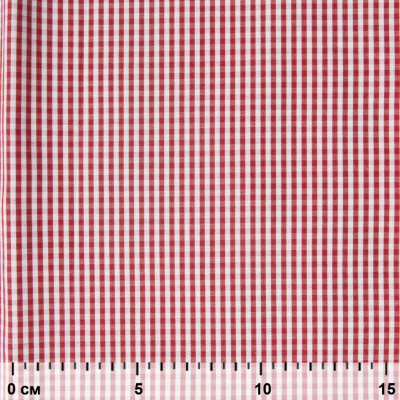 Ткань сорочечная Клетка Виши, 115 г/м2, 58% пэ,42% хл, шир.150 см, цв.5-красный, (арт.111) - купить в Ижевске. Цена 306.69 руб.