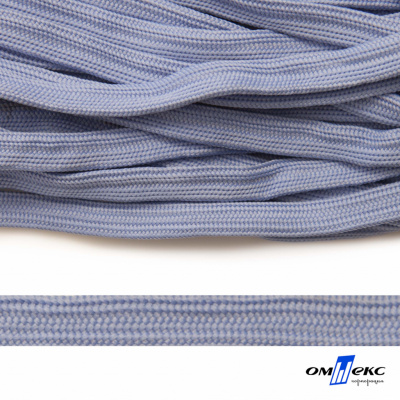 Шнур плетеный (плоский) d-12 мм, (уп.90+/-1м), 100% полиэстер, цв.259 - голубой - купить в Ижевске. Цена: 8.62 руб.