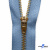 Молнии джинсовые металл т-5, 18 см латунь (YG), цв.-деним (231) - купить в Ижевске. Цена: 22.80 руб.