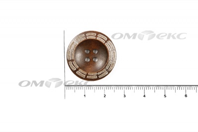 Пуговица деревянная круглая №53 (25мм) - купить в Ижевске. Цена: 3.68 руб.