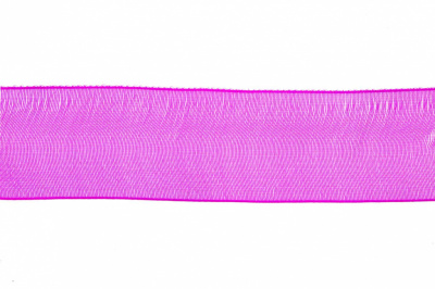 Лента органза 1015, шир. 10 мм/уп. 22,8+/-0,5 м, цвет ярк.розовый - купить в Ижевске. Цена: 38.39 руб.