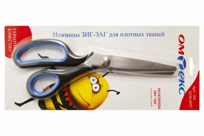 Ножницы арт.0330-6052 "ЗИГ-ЗАГ" 5 мм, для плотных тканей , 9"/ 229 мм - купить в Ижевске. Цена: 733.08 руб.