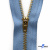 Молнии джинсовые металл т-4, 18 см латунь (YG), цв.-деним (231) - купить в Ижевске. Цена: 21.57 руб.