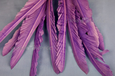 Декоративный Пучок из перьев, перо 25см/фиолетовый - купить в Ижевске. Цена: 12.19 руб.