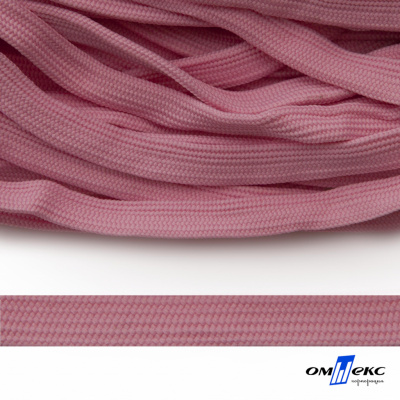 Шнур плетеный (плоский) d-12 мм, (уп.90+/-1м), 100% полиэстер, цв.256 - розовый - купить в Ижевске. Цена: 8.62 руб.