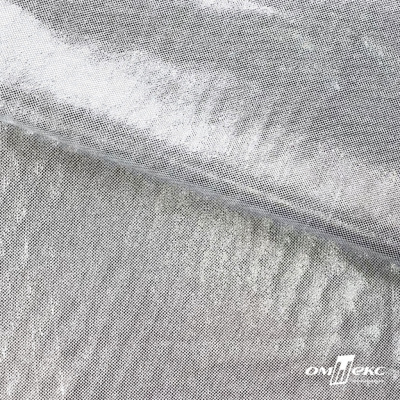 Трикотажное полотно голограмма, шир.140 см, #602 -белый/серебро - купить в Ижевске. Цена 385.88 руб.