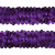 Тесьма с пайетками 12, шир. 30 мм/уп. 25+/-1 м, цвет фиолет - купить в Ижевске. Цена: 1 098.48 руб.