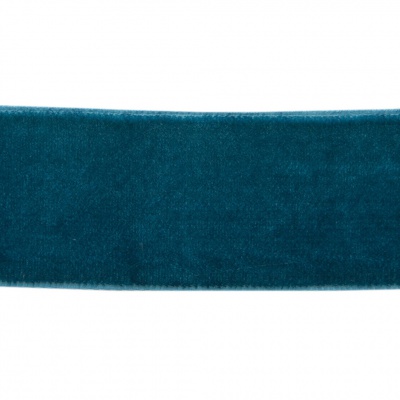 Лента бархатная нейлон, шир.25 мм, (упак. 45,7м), цв.65-изумруд - купить в Ижевске. Цена: 991.10 руб.
