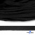 Шнур плетеный d-8 мм плоский, 70% хлопок 30% полиэстер, уп.85+/-1 м, цв.- чёрный - купить в Ижевске. Цена: 735 руб.