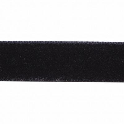 Лента бархатная нейлон, шир.12 мм, (упак. 45,7м), цв.03-черный - купить в Ижевске. Цена: 448.27 руб.