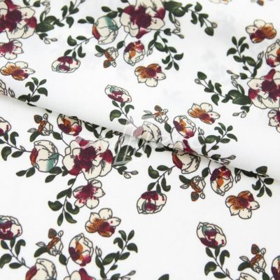 Плательная ткань "Фламенко" 23.1, 80 гр/м2, шир.150 см, принт растительный - купить в Ижевске. Цена 264.56 руб.