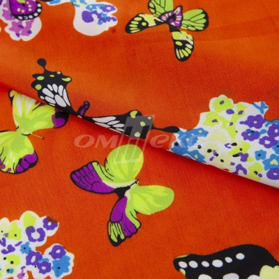 Плательная ткань "Софи" 7.1, 75 гр/м2, шир.150 см, принт бабочки - купить в Ижевске. Цена 243.96 руб.