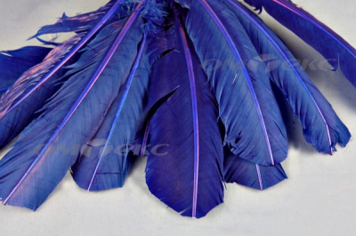 Декоративный Пучок из перьев, перо 23см/синий - купить в Ижевске. Цена: 12.34 руб.