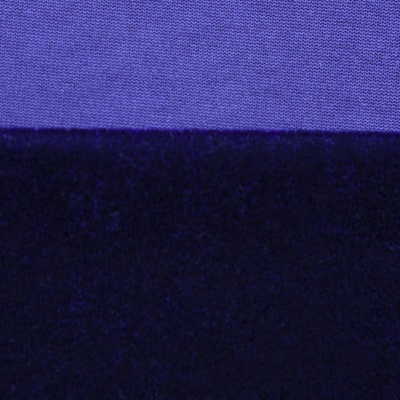 Бархат стрейч №14, 240 гр/м2, шир.160 см, (2,6 м/кг), цвет т.синий - купить в Ижевске. Цена 740.88 руб.