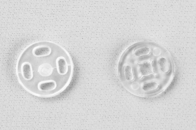 Кнопки пришивные пластиковые 11,5 мм, блистер 24шт, цв.-прозрачные - купить в Ижевске. Цена: 59.44 руб.